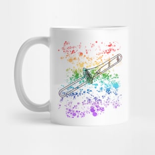 Trombone Rainbow Colours Trombonist Brass Musician Mug